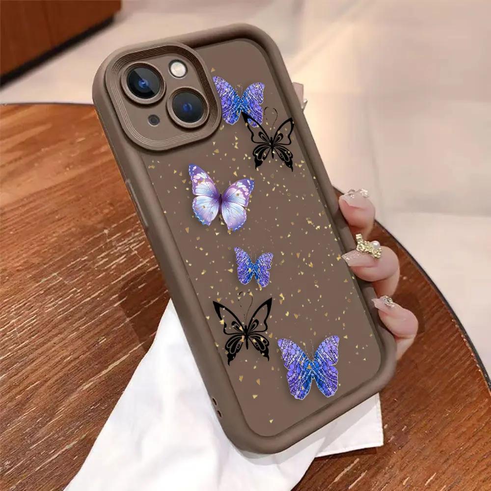 Beautiful Blue Butterfly Case For Infinix TECNO CAMON 20 30 SPARK 10 SMART 6 7 HOT 10 20 30 30I 40 40I PLAY NOTE 12 G96 30 Case