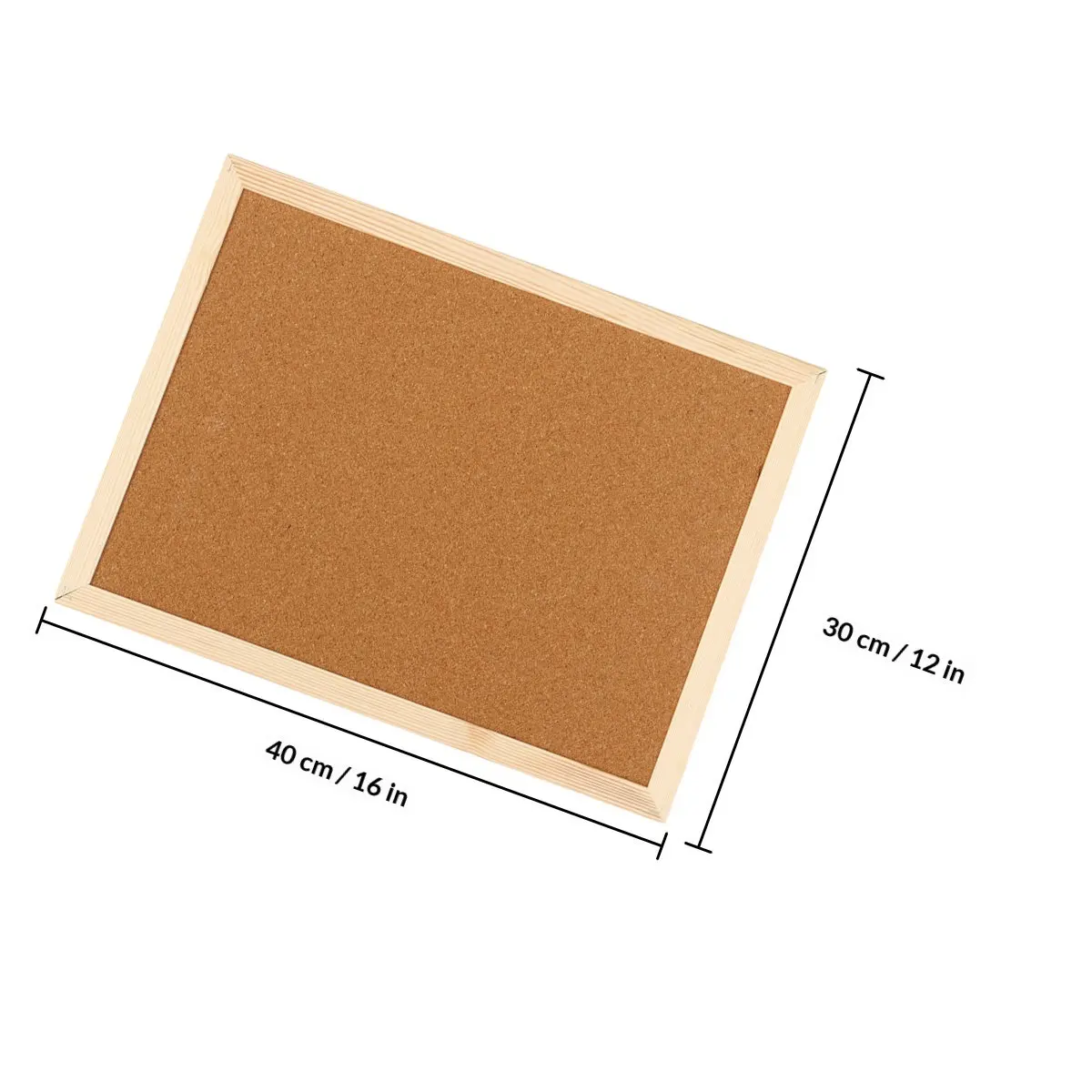 Wooden Message Board Light Brown Framed Cork Board for Memo Notice Photo Wall in Office Home Classroom Photo Wall