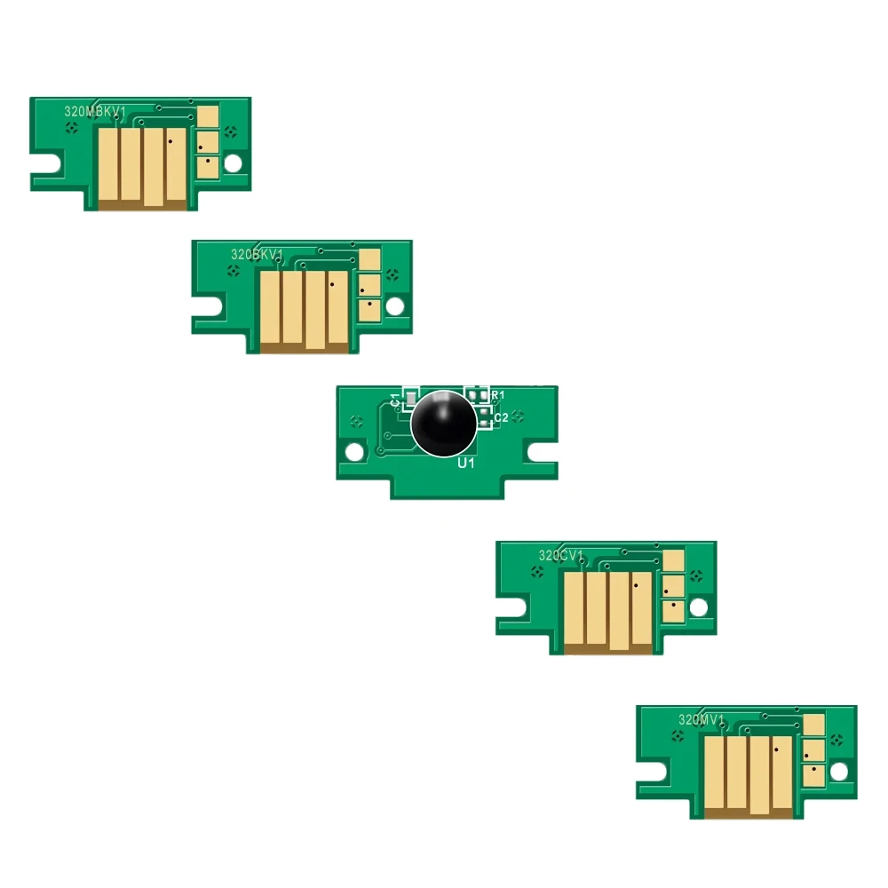 PFI320 PFI-320 Ink Cartridge Chip for Canon imagePROGRAF M-200 TM200 TM-205 TM-300 TM-305 TM300 TM305 Printer (BK C M Y MBK)