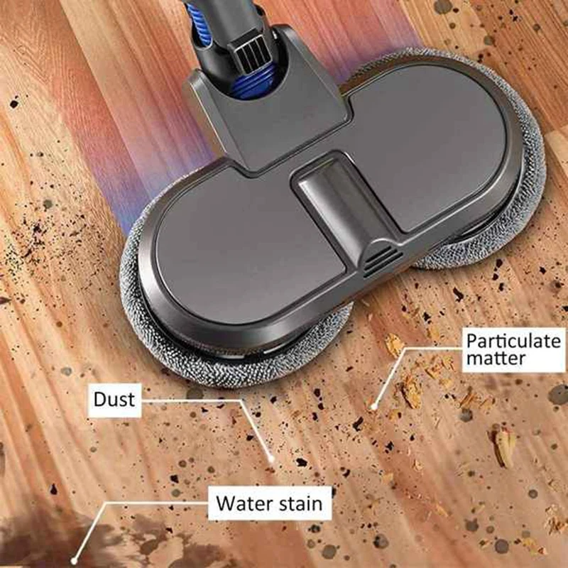 EAS-6 Buah Suku Cadang Pengganti dari Kain Pel Kepala Sikat Serat Mikro Bantalan Pel untuk Aksesori Penyedot Debu Dyson V7 V8 V10 V11