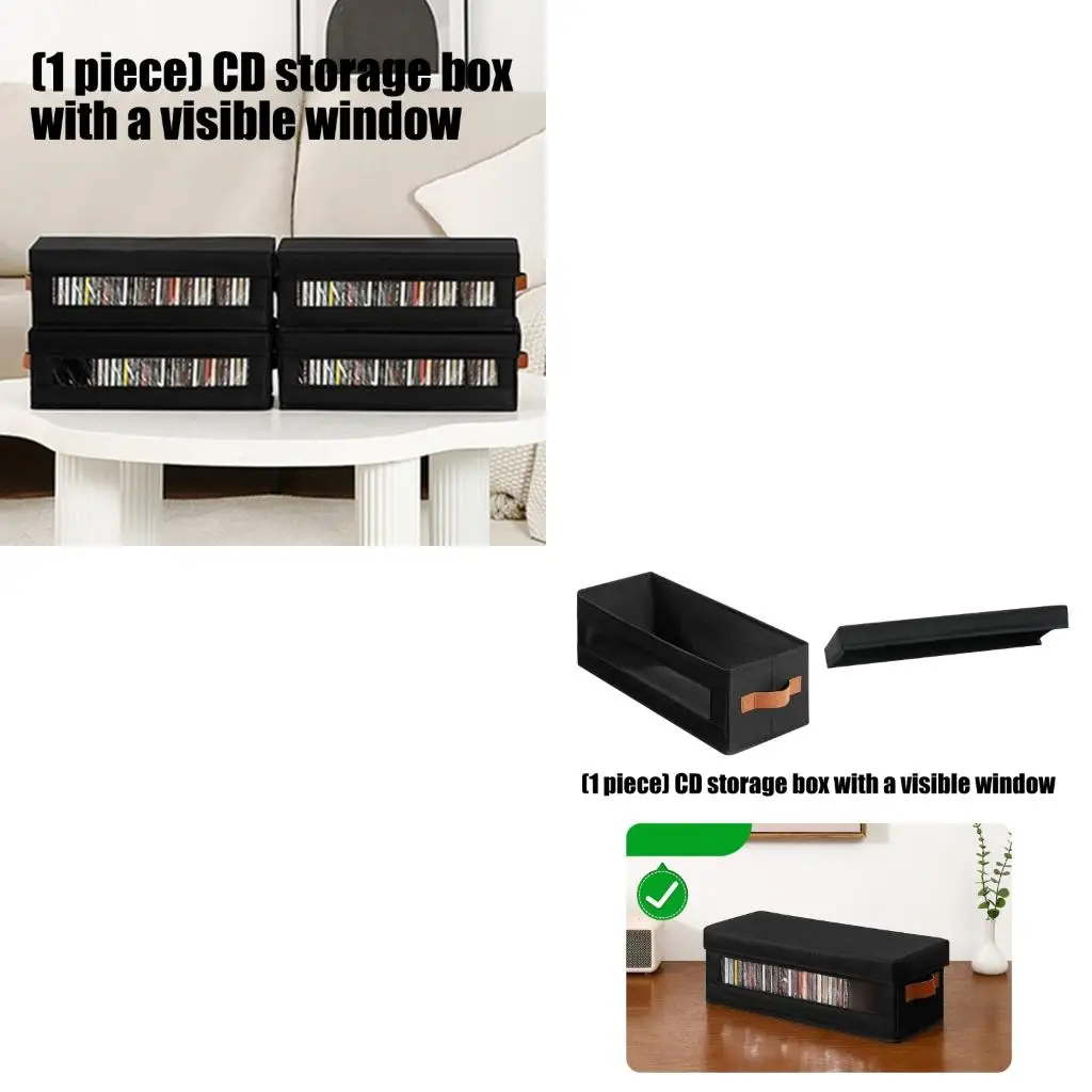  Compacts Size Storage Box Visible Front Holds 32 Discs Stackable Design