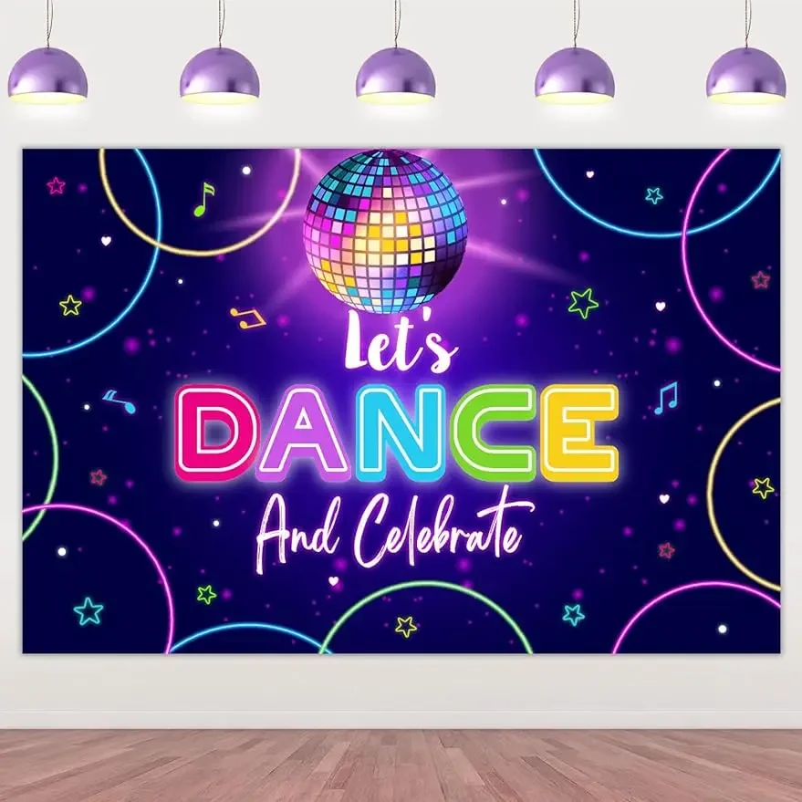 

Disco Party Decor Let’s Dance and Celebrate Backdrop Musical Theme Party Supplies Disco Ball Bachelor Party Last Disco Adults