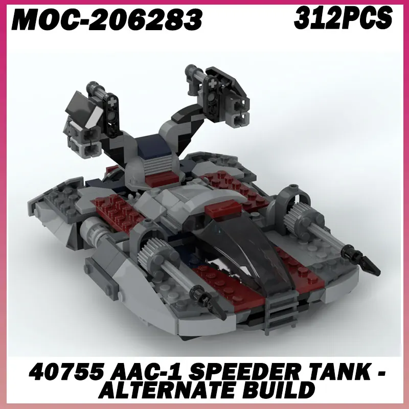 

312 шт. MOC- 206283 Набор строительных блоков, космические войны, бронированный космический корабль, кирпичи, креативная сборная игрушка, подарок на день рождения