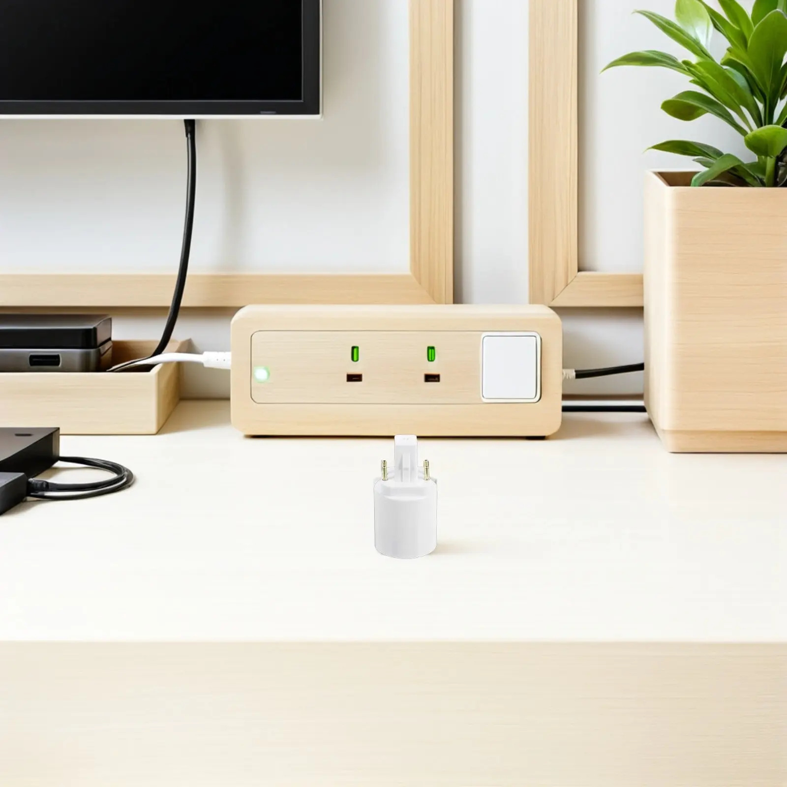 

6Pcs Bulb Base Adapter G24q to E27 Lamp Holder Socket Converter Four Pin Screw LED Bulb Holder for Home Office