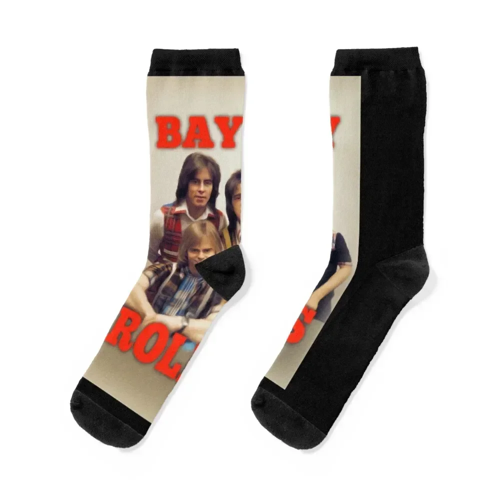 Vintage Bay City Rollers Music Legends Regalos geniales Calcetines regalos de invierno moda japonesa Calcetines antideslizantes Mujeres Hombres