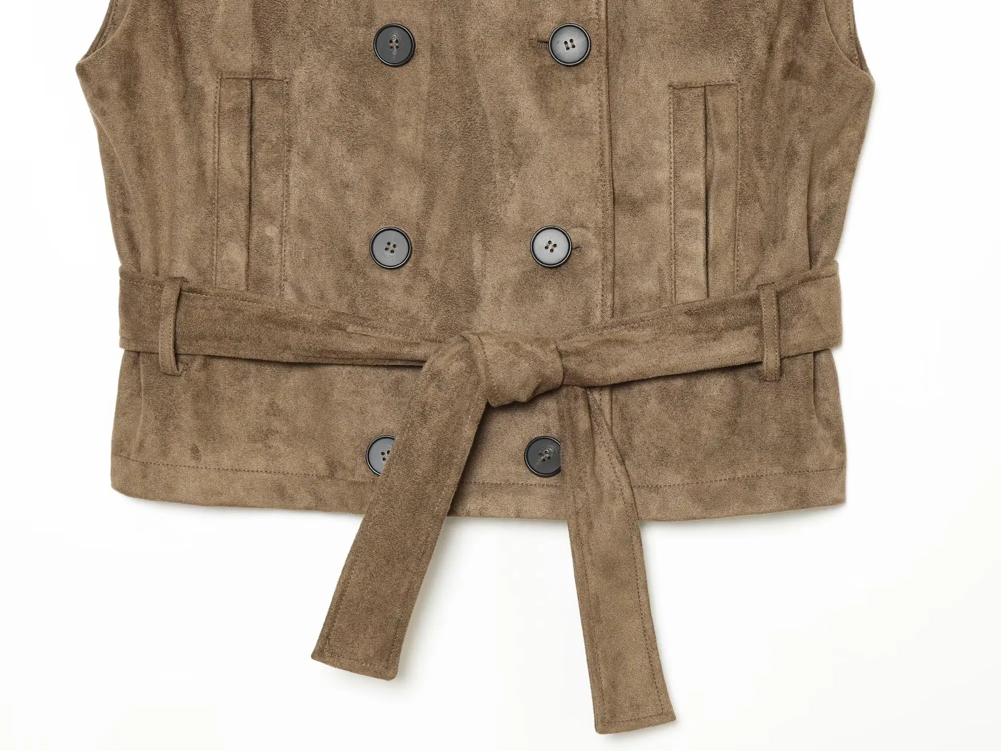 Tailliertes Kurzes Modisches Weste 2026 Klassischer Stil Damen Doppelreihige Vintage-Gilet Street Casual Büro-Weste – Detail 11