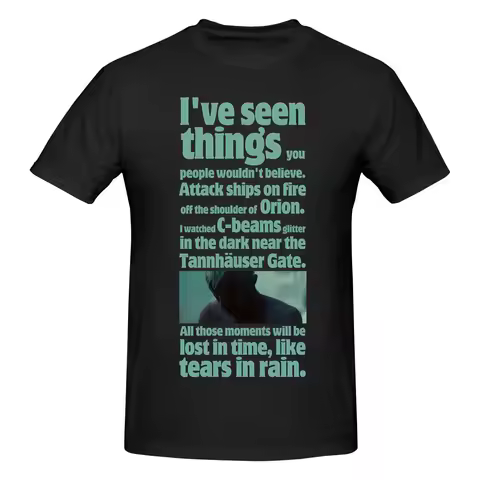 Funny Like Tears In Rain - Blade Runner Quote Men's Printed T-Shirt Unisex T shirtTshirt