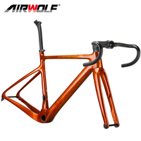 Airwolf Carbon Gravel Frame 700*40C Disc Brake A5 Gravel Frameset 700C Full Carbon Cyclocross Frame Full Hidden Cable Bike Frame