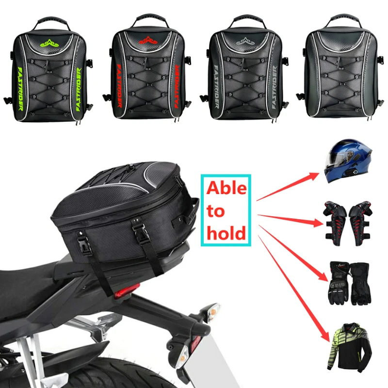 Waterproof multi-function helmet bag motorcycle rear seat bag large-capacity motorcycle rider backpack can prevent full helmet