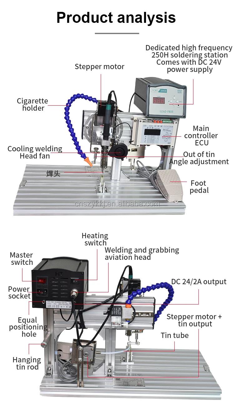 USB Data Cable Small Soldering Machine Switch PCB Board Socket Tin Welding Machine Automatic Wire Soldering Machine Motor 19