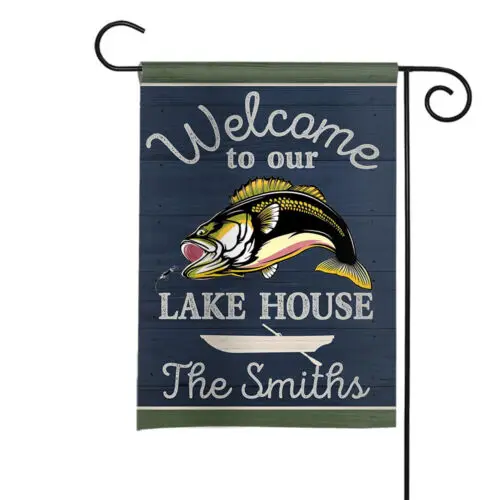 مرحبًا بكم شخصيًا بكمًا في علم Lake House، علم ترحيب مخصص لـ Lake House LLK ZZU