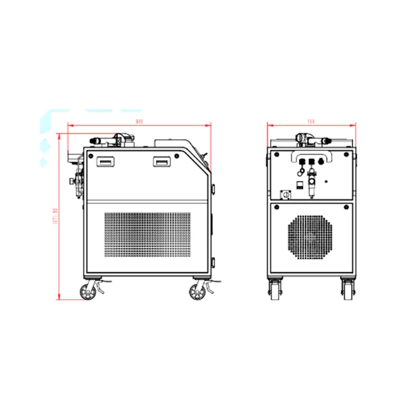 Dmk-pulse 300 W 12,5 mj Laserreinigungsmaschine Wasserkühlung für Rostentferner für Autolack, Metalloxid-Effizienz