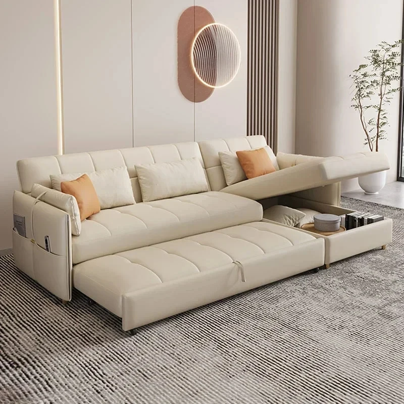 

(Sea shipping) Nordic European Sofas Lounge Kawaii Storage Modular Folding Living Room Sofas White Relaxing Home Furniture