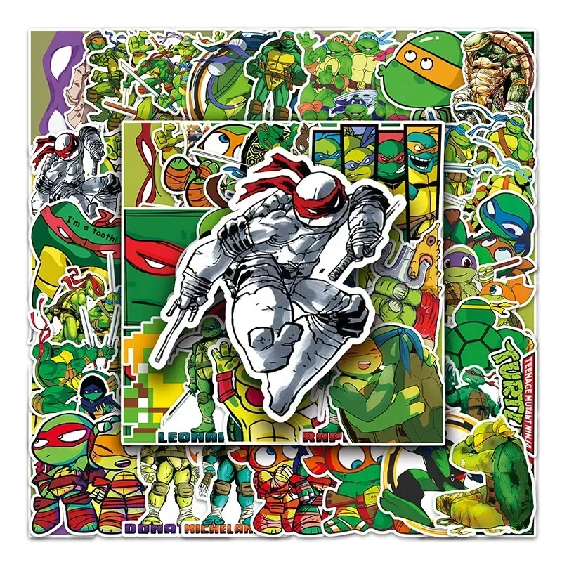 

50Pcs Cartoon Teenage Mutant Ninja Turtles Stickers Laptop Suitcase Sticker Ninja Turtle Waterproof Graffiti Anime Sticker