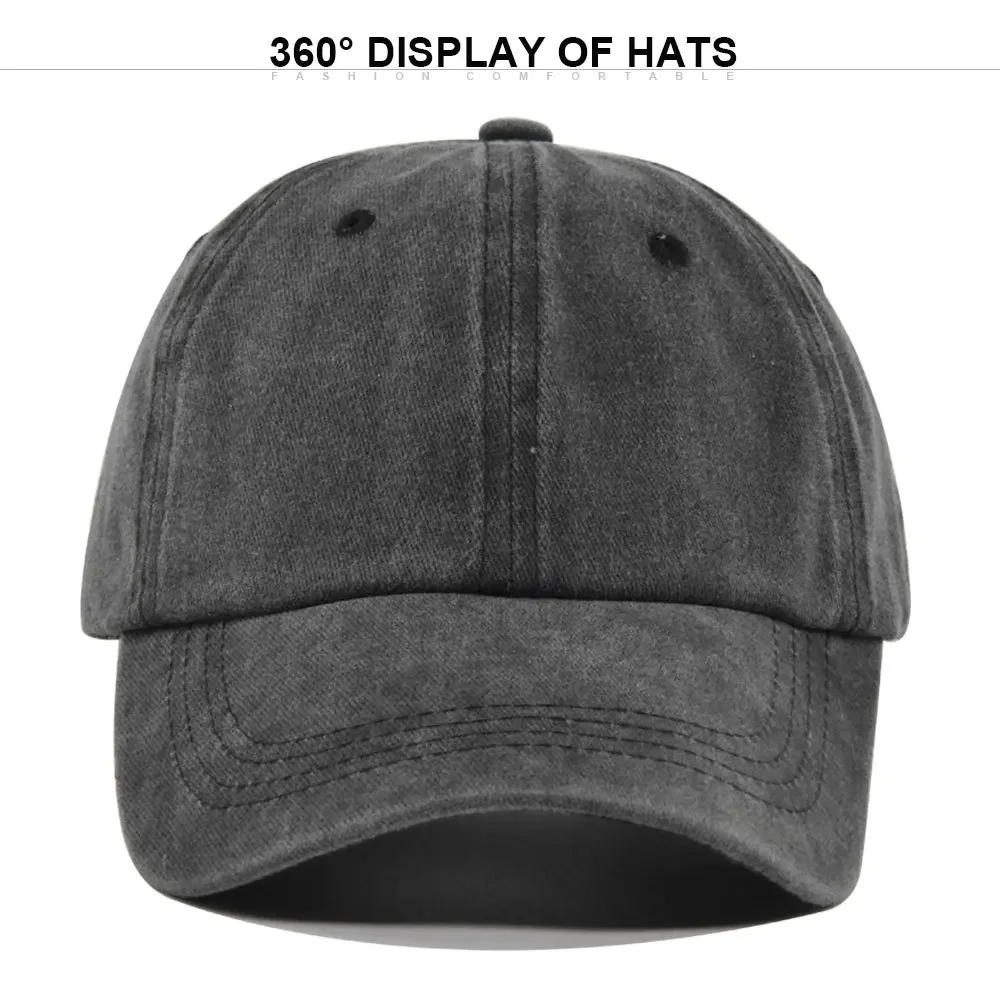 Berretto da baseball in cotone lavato uomo donna cappello snapback berretti hip-hop vintage tinta unita cappello papà osso Casquette sport casual all'aria aperta