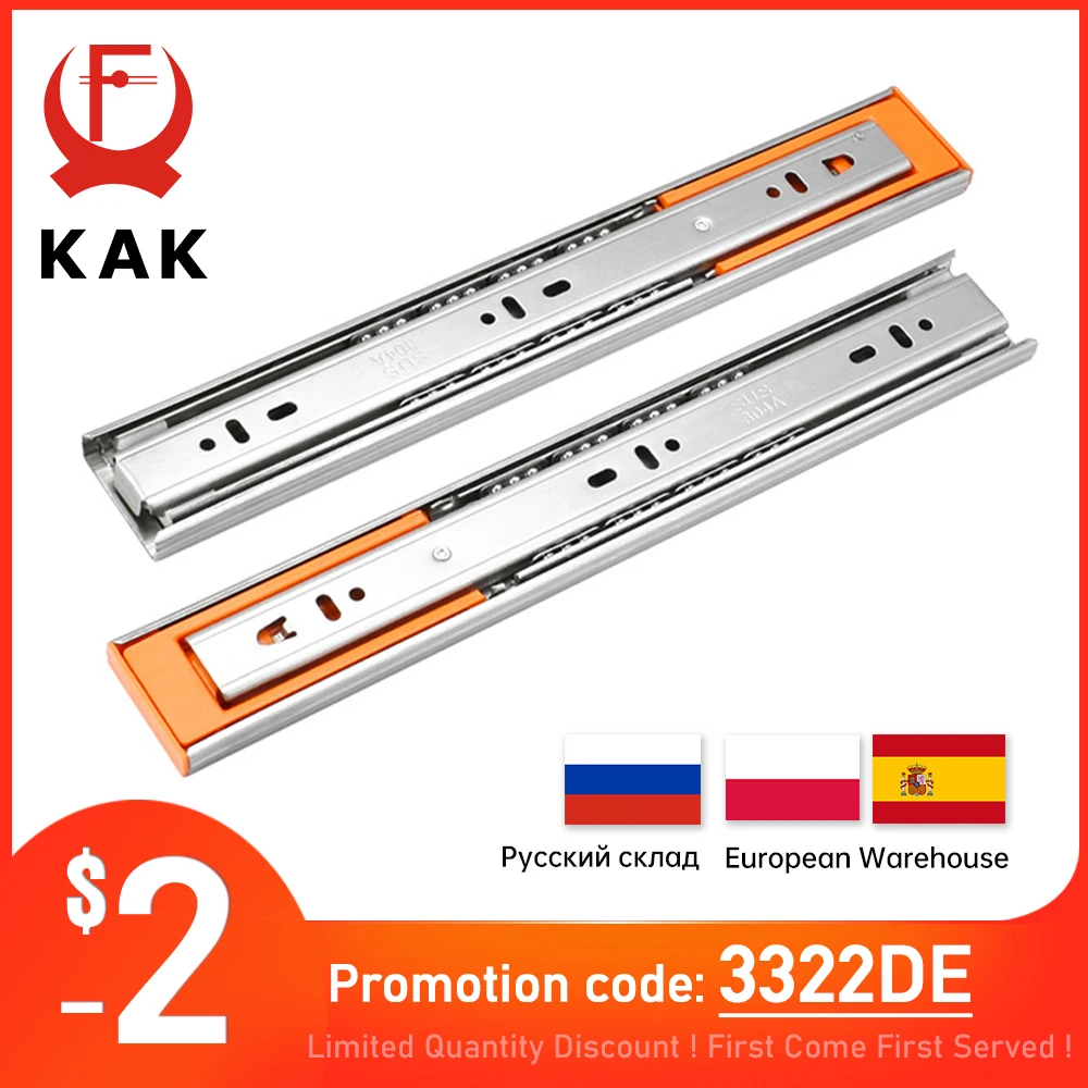 Stainless Steel Drawer Slides 10-22 Inches Soft Close