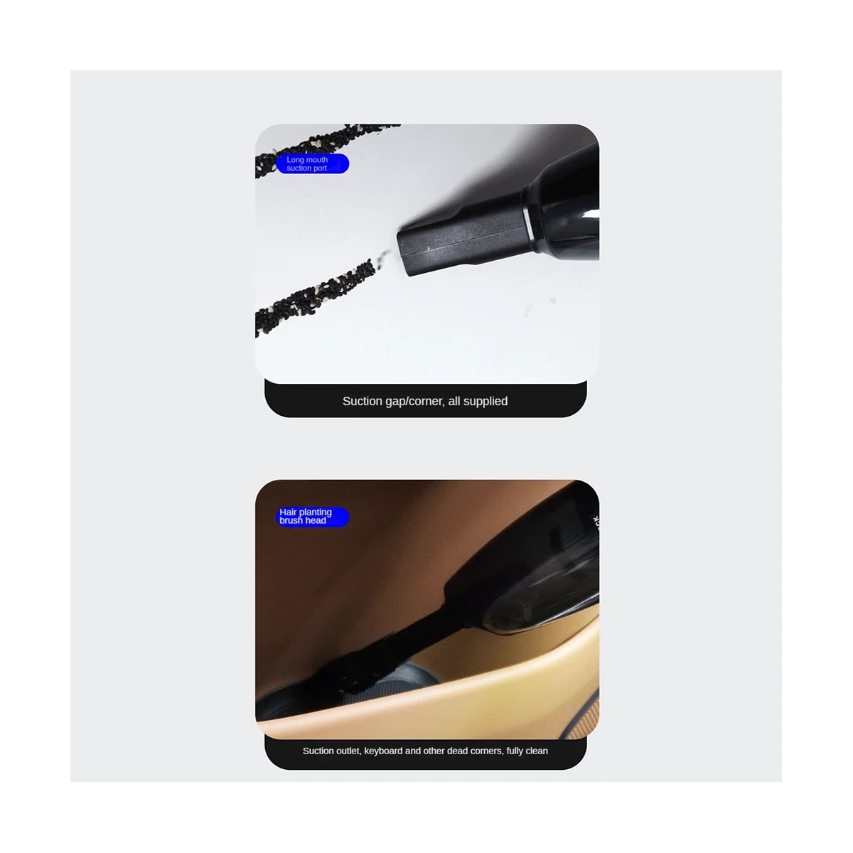 Sem fio Handheld Car Aspirador, Super Sucção, 4 em 1 Aspirador, Iluminação LED, Auto Casa, Pet Cabelo Limpo, 9000PA