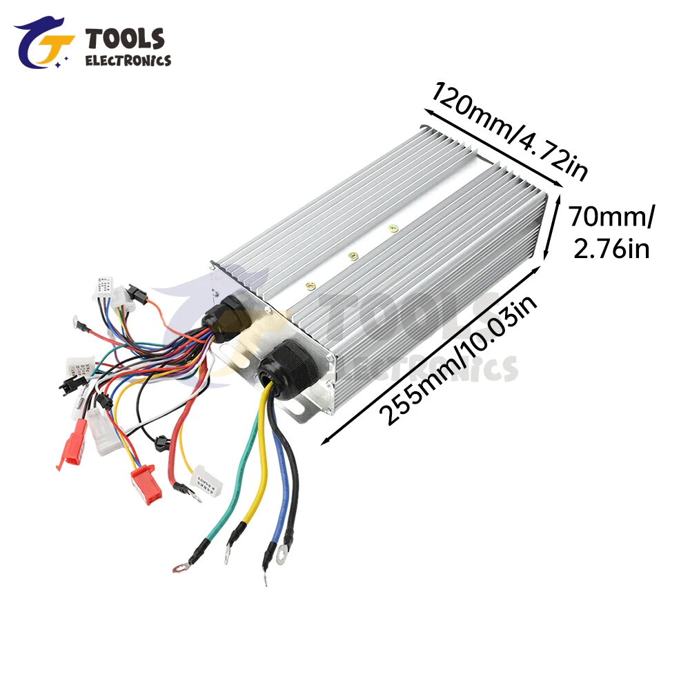 

48V 60V 72V 84V 3000W Dual Row Intelligent Brushless Controller for Electric Bike/Ebike/Rricycle/Motorcycle