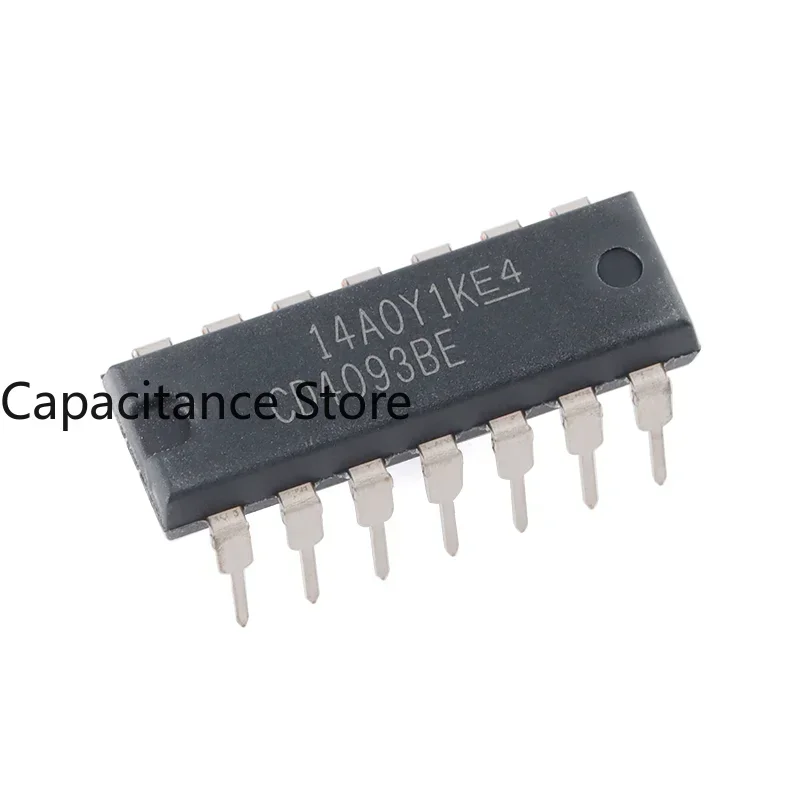 

10 шт. оригинальных микросхем CD4093BE PDIP-14 с прямым монтажом, четырехканальные, 2-входовые, без триггера Шмитта.