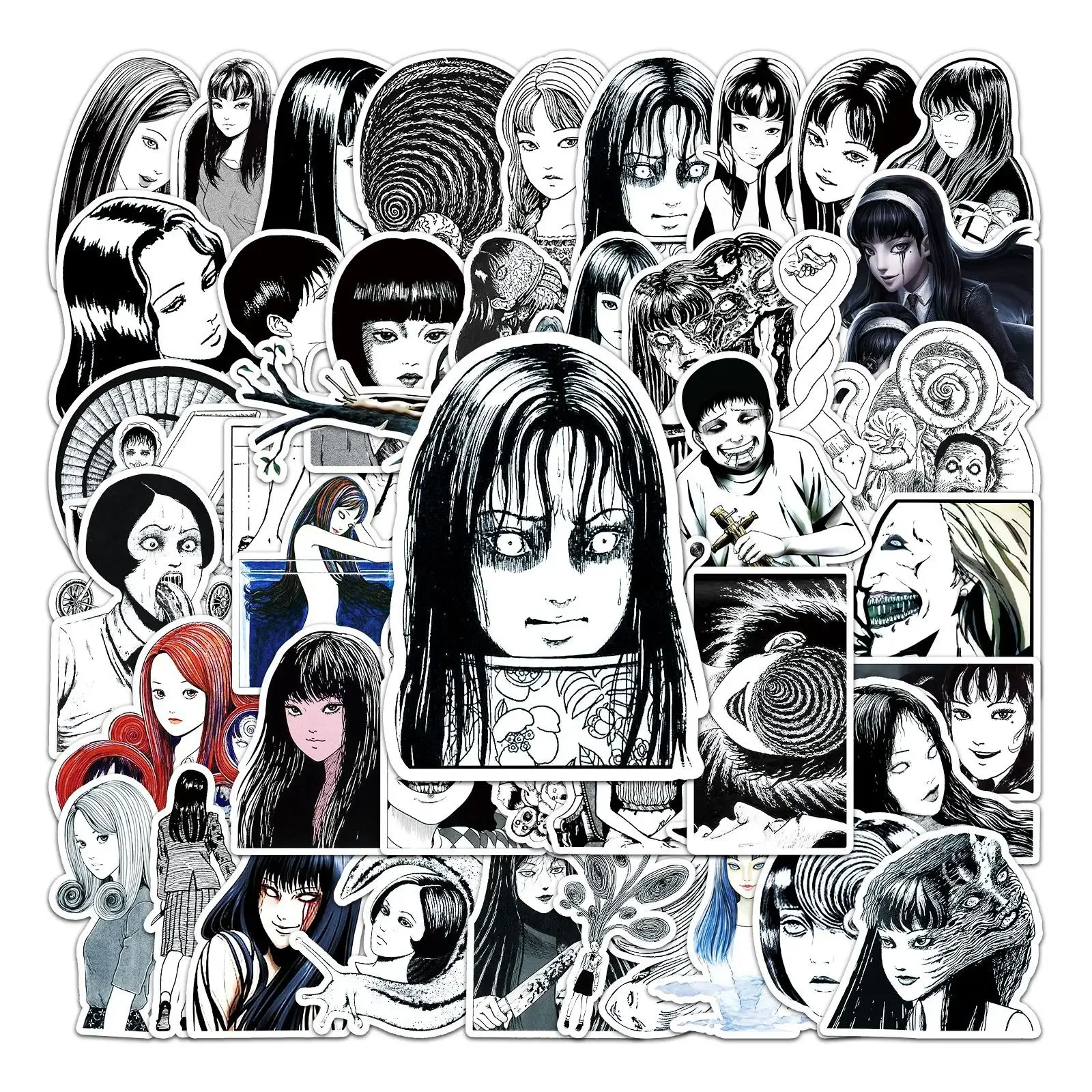 50pcs Anime Japan Movies Dark Horror Thriller Girls Skateboards Car Stickers