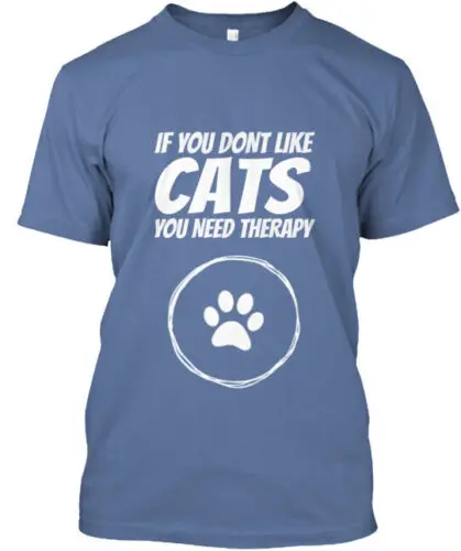 

Cats And Therapy T-Shirt Made in the USA Size S to 5XL