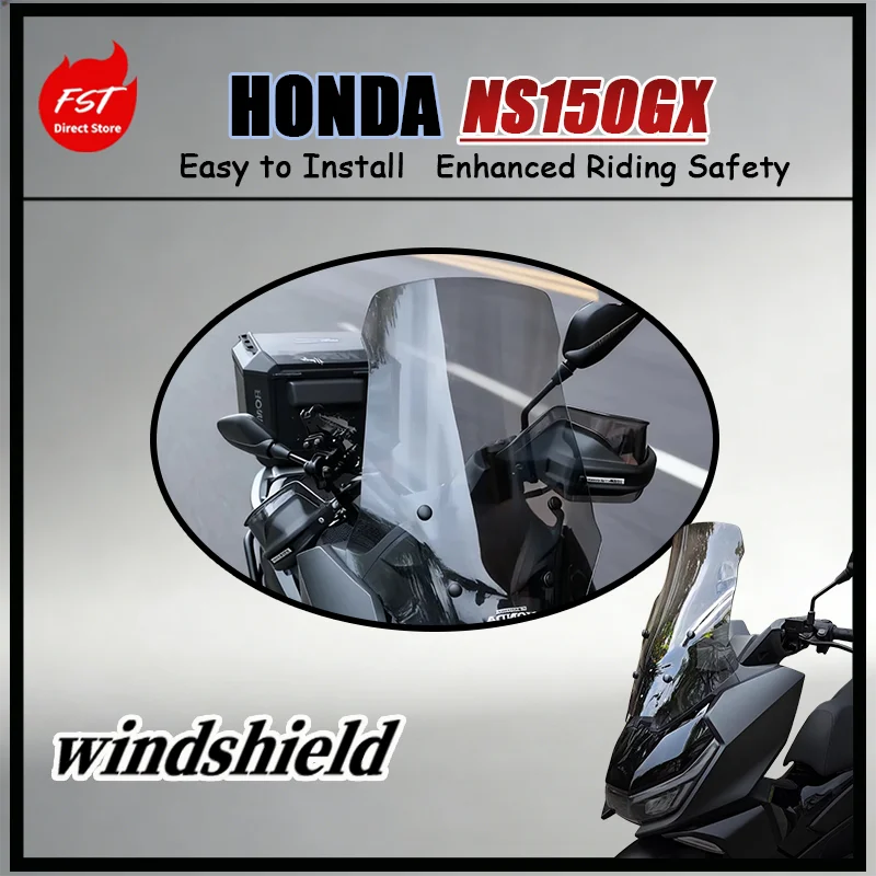 For Honda NS150GX High Transparency Windshield Widened Design No Distortion Enhanced Visibility Night Riding Safety