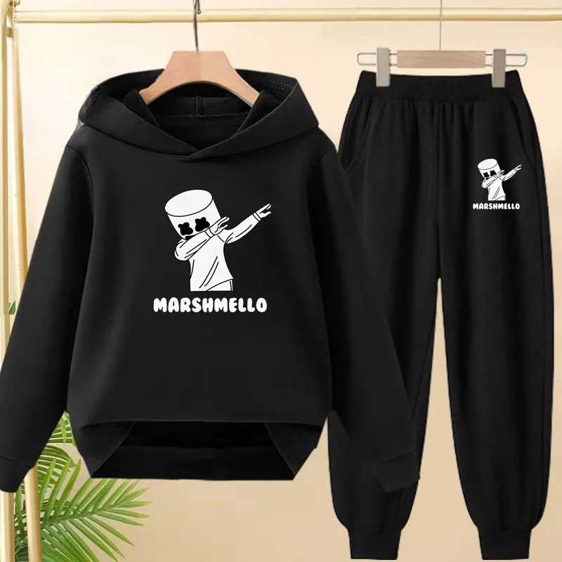

Kids Classic Fashion DJ Print Clothes Hoodies Girls Boy Toddler 3-12Y Casual Sweatshirts+Pants Two-Piece Set Charming Sports Set