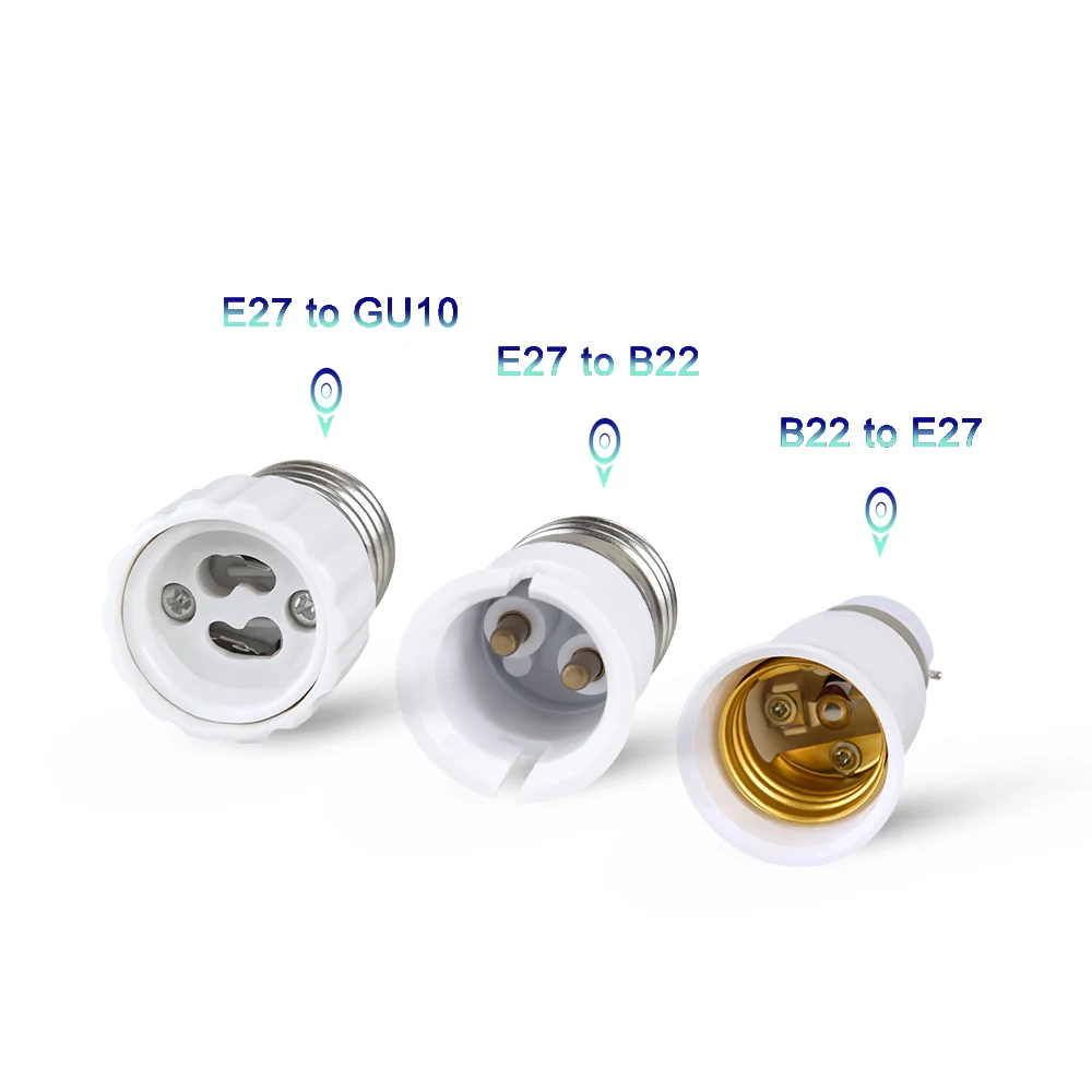 1-6 sztuk E27 E14 B22 męski do E12 E17 GU10 G9 MR16 GU10 uchwyt na podstawa lampy żeński gniazdo z konwerterem Adapter do żarówka LED