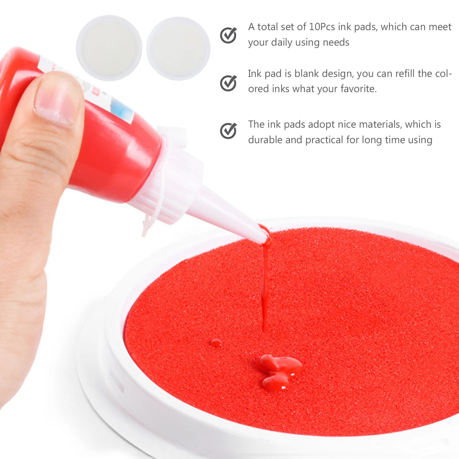 10 قطعة الاطفال إصبع اللوحة منصات الحبر فارغة دائم لا لون الحبر إعادة الملء ختم منصات DIY بها بنفسك الكتابة على الجدران الفصول الدراسية استخدام #5