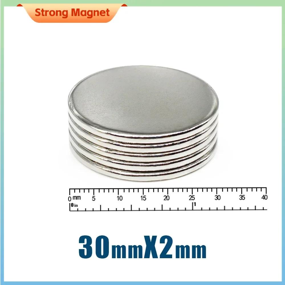 5/10/20/50pcs 30x2mm Search Major Diameter Magnet 30mmx2mm Bulk Round Magnetic Neodymium Disc Magnets Circular