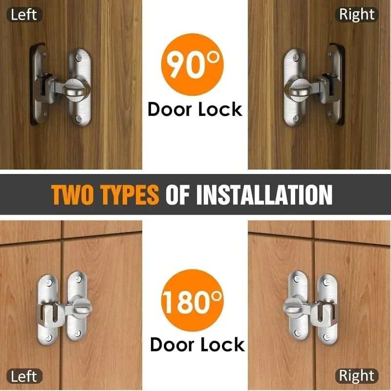 90 درجة انزلاق الباب المزالج انزلاق أقفال الأبواب مكافحة سرقة مشبك المزالج المنزل دولاب الباب المصيد DIY إكسسوارات الأجزاء الداخلية للكمبيوتر #4