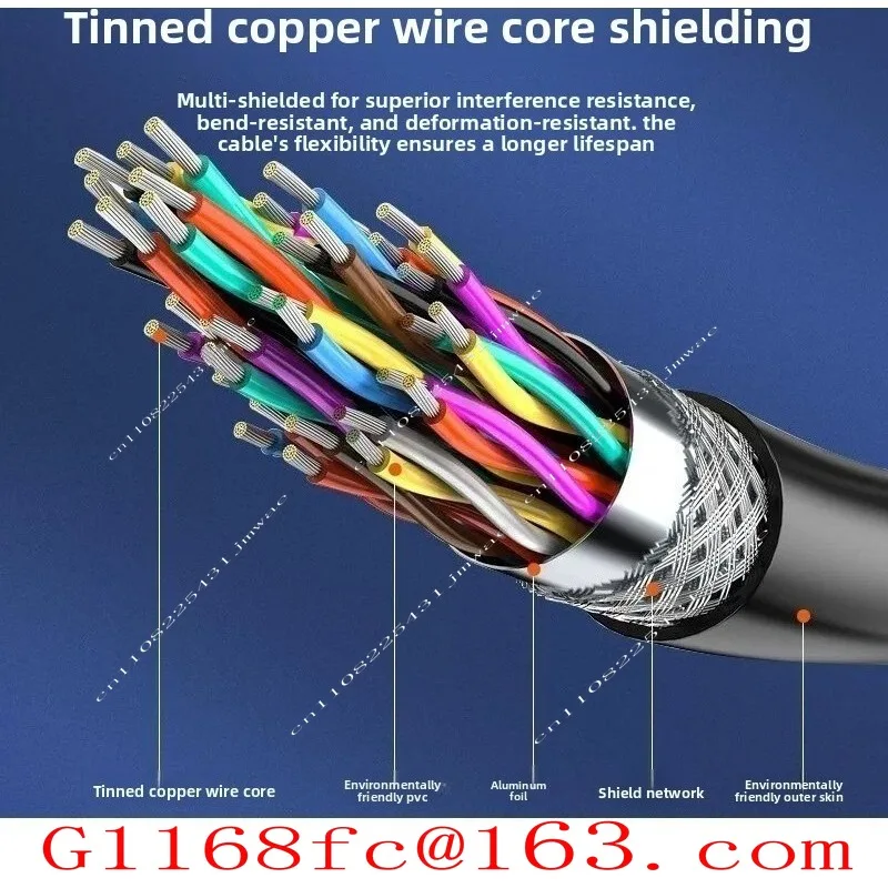 Four Row Pin To Hole HDB78 Core Signal Data Communication Extension Cable Made of Pure Copper