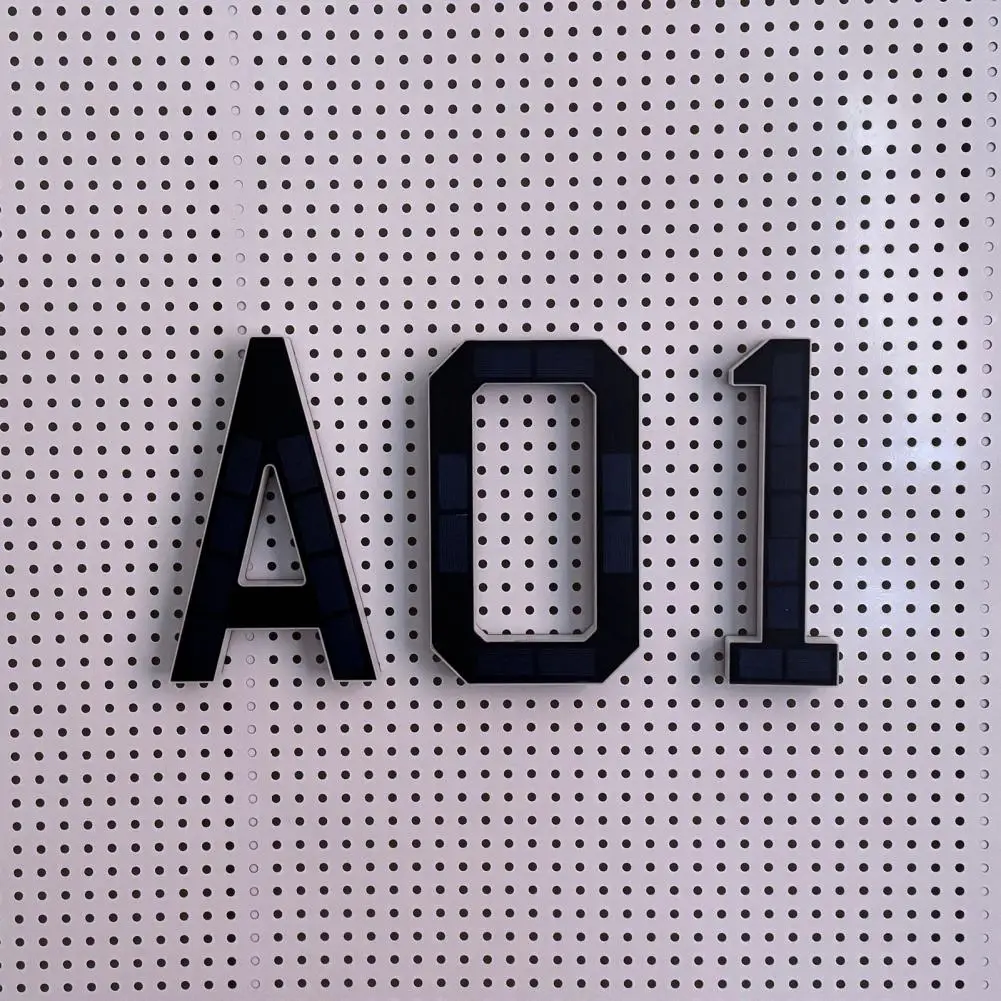 Solar Powered House Number Sign with LED Backlight Auto On/Off Waterproof LED Modern Address Plaque Security Light for Home