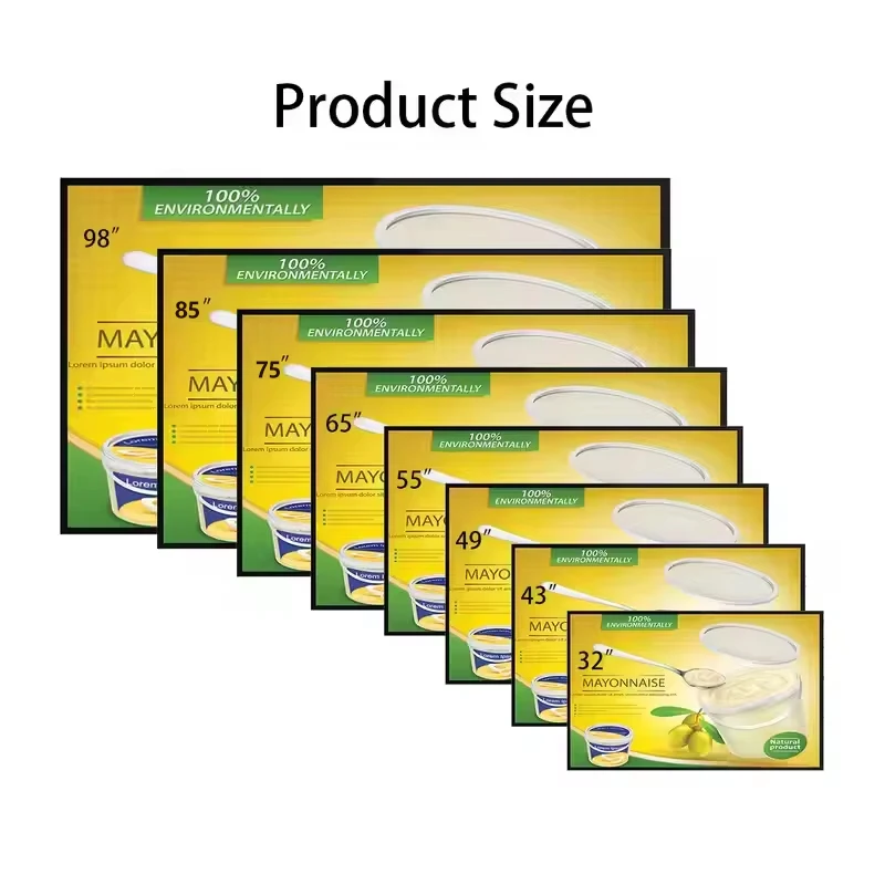 32-Inch High Brightness Android CMS LCD Indoor Digital Menu Board Display For Restaurant Advertising Made Durable Sheet Metal
