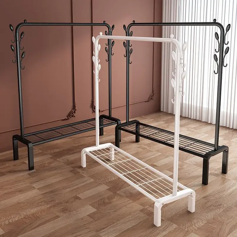 Home Dormitory Coat Rack Clothes Hanger Clothes Rack Stand Minimalist Freestanding Clothes Drying Rack Bedroom Balcony