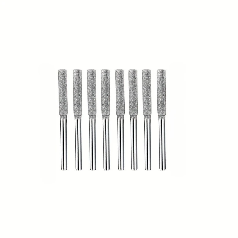 Juego de 8 piezas de afiladores de motosierra de diamante, brocas de corindón recubiertas de titanio, limas de piedra para herramientas rotatorias, para motosierra, artificiales