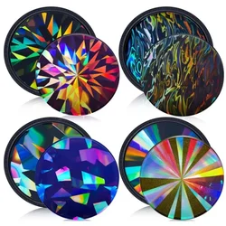 Round Holographic Laser Coaster Mold DIY Crystal Holographic Laser Silicone Coaster Mold
