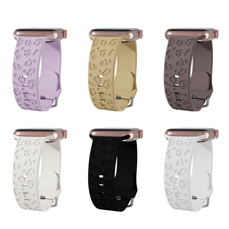 Engraved Strap For Apple Watch Ultra Band 49mm 44mm 40mm 45mm 41mm 46mm 42mm Silicone Bracelet for iWatch 10 se 9 8 7 6 5 3 4