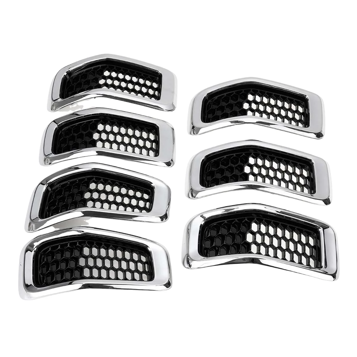 Car Front Bumper Insert Mesh Grille Decoration Cover Front Radiator Inlet Grill Trim Cover for Jeep Cherokee