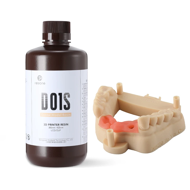 

D01S Dentals Model Resins Liquid 1kg Hard and Wear-resistant Surface 3d Printer Resins Printing Modeling for LCD DLP