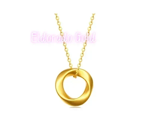 

Золотые украшения Eldorado Gold 999 пробы, аксессуары из чистого золота 24 карата, круглые подвески, золотые кулоны для женщин