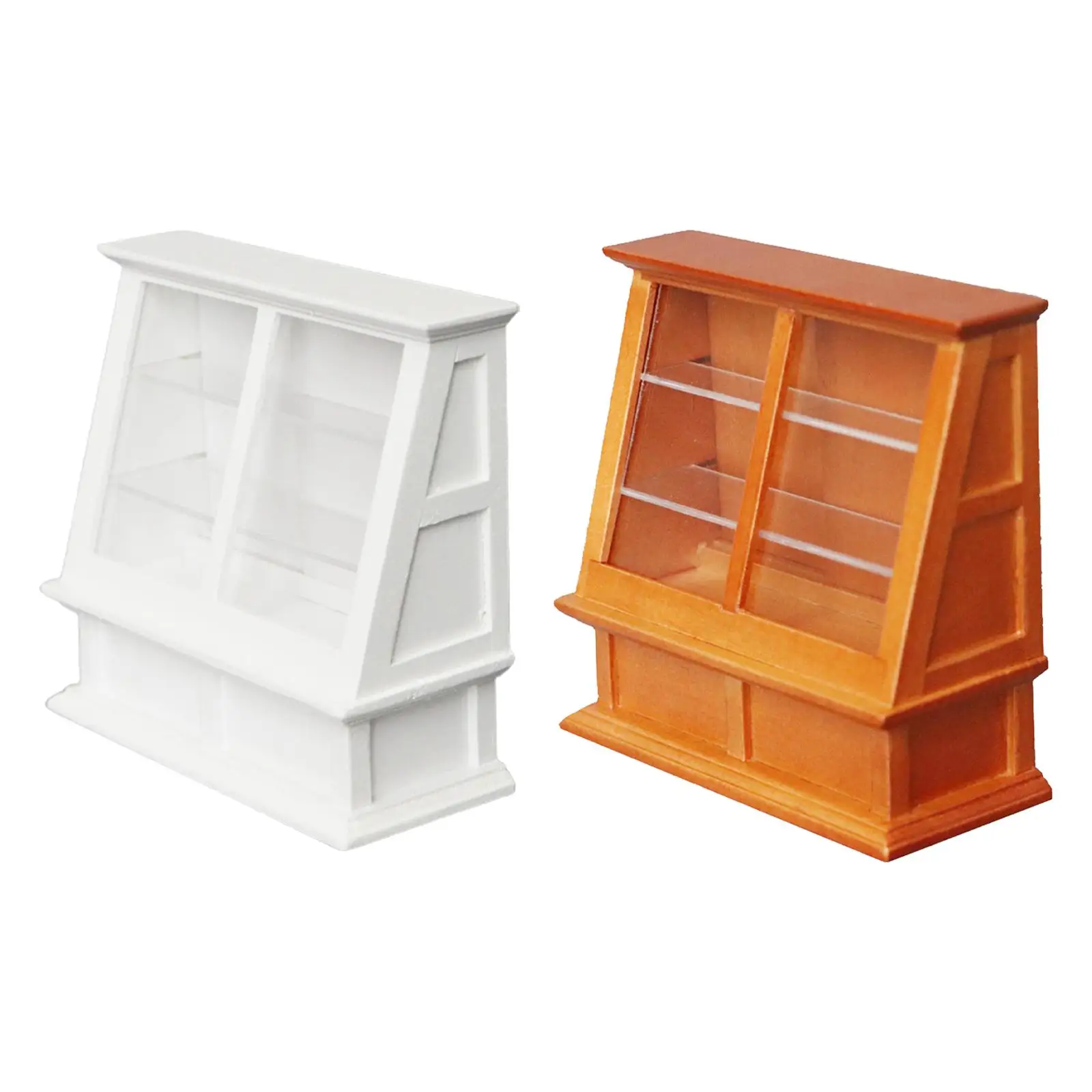 

Деревянный миниатюрный магазин, шкаф для торта, полка, шкаф для еды для кукольного домика 1:12