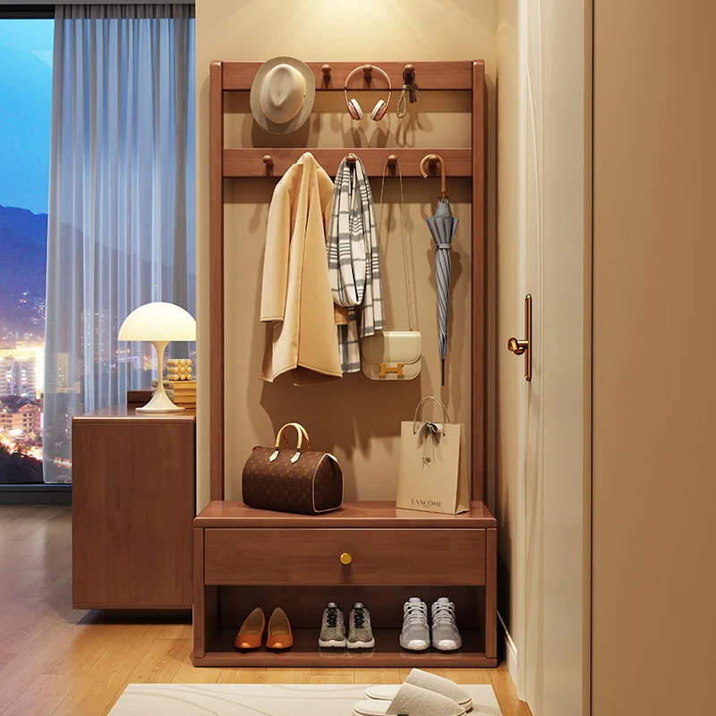 #Solid Wood Freestanding Minimalist Durable Wardrobe with Space-Saving Eco-Friendly Design for Living Room Apartment & Hotel Use