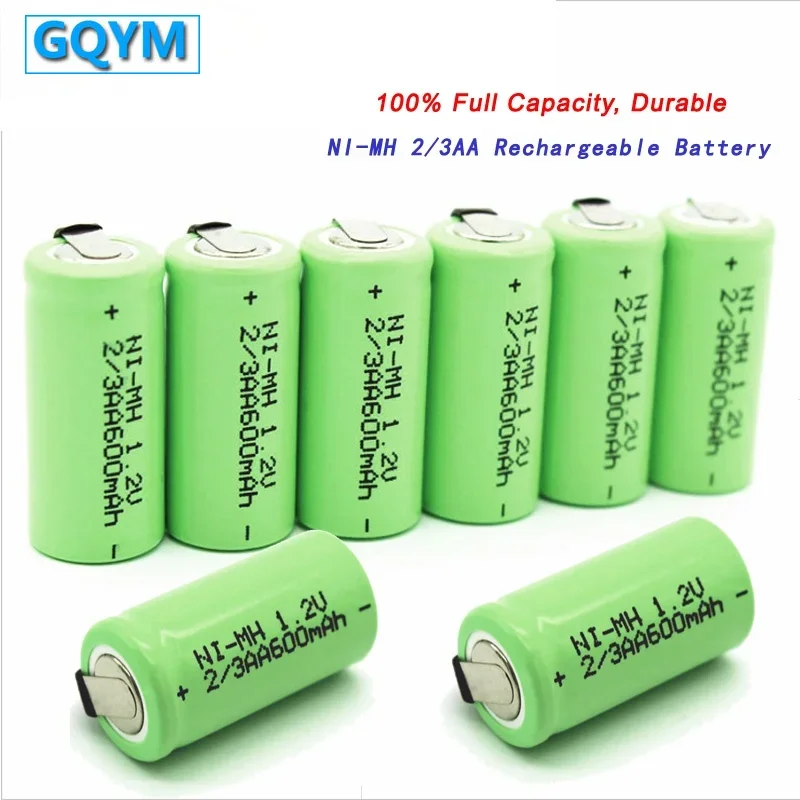 8/12/15PCS NI-MH 2/3AA 600mAh Rechargeable Battery Strip Welding Pad Baterias Recargables