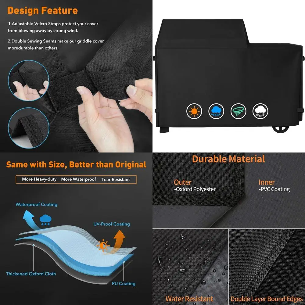 

All-Weather 600D Polyester Grill Cover for Traeger BAC761 Woodridge and TFB86MLH Models