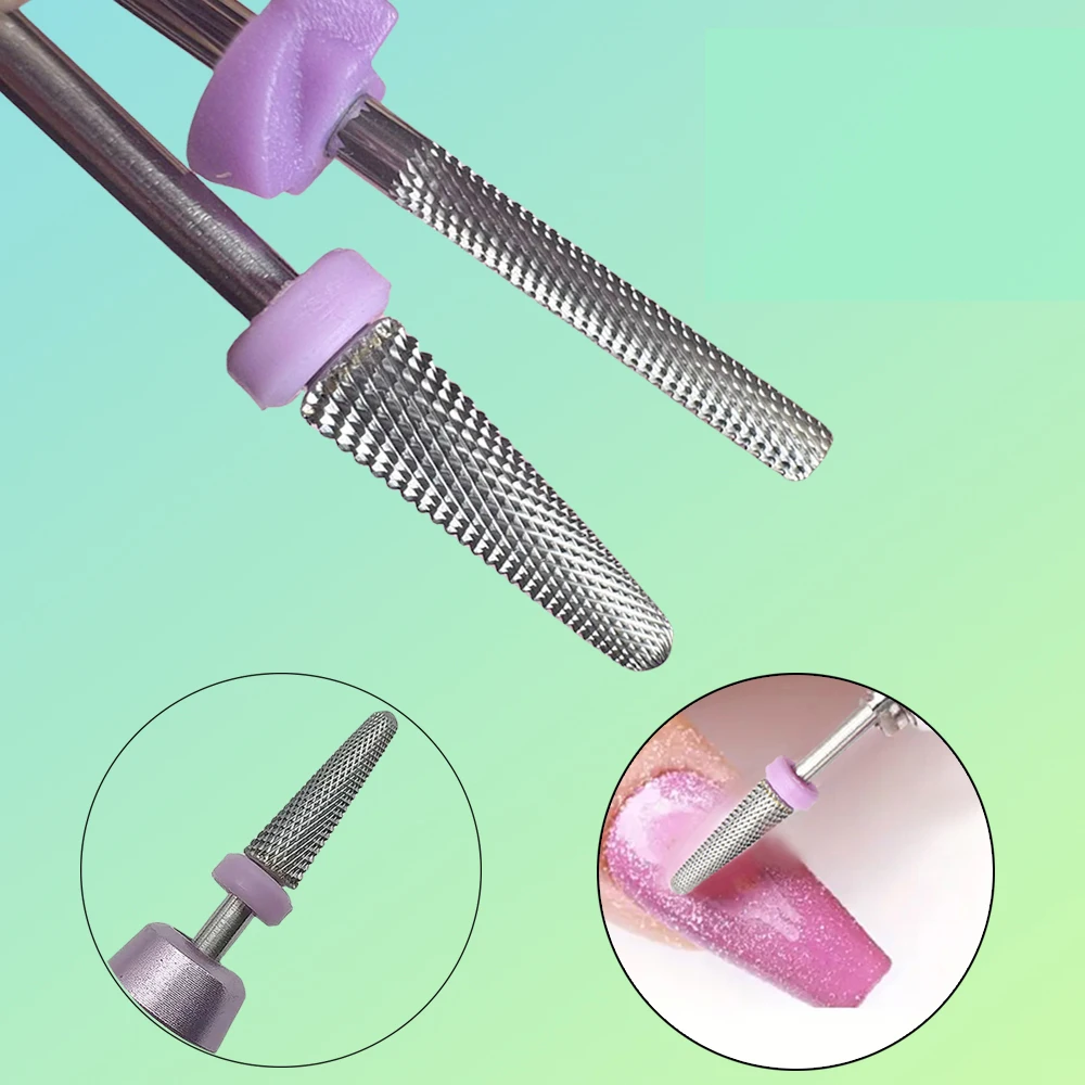 1/2 Stück 3/32 Zoll 5 in 1 XXF professionelle Hartmetall-Nagelbohrer, Wolfram-High-End-Bohrer aus Wolframstahl Tech, Nagelhaut-Bit schnell – Detail 6