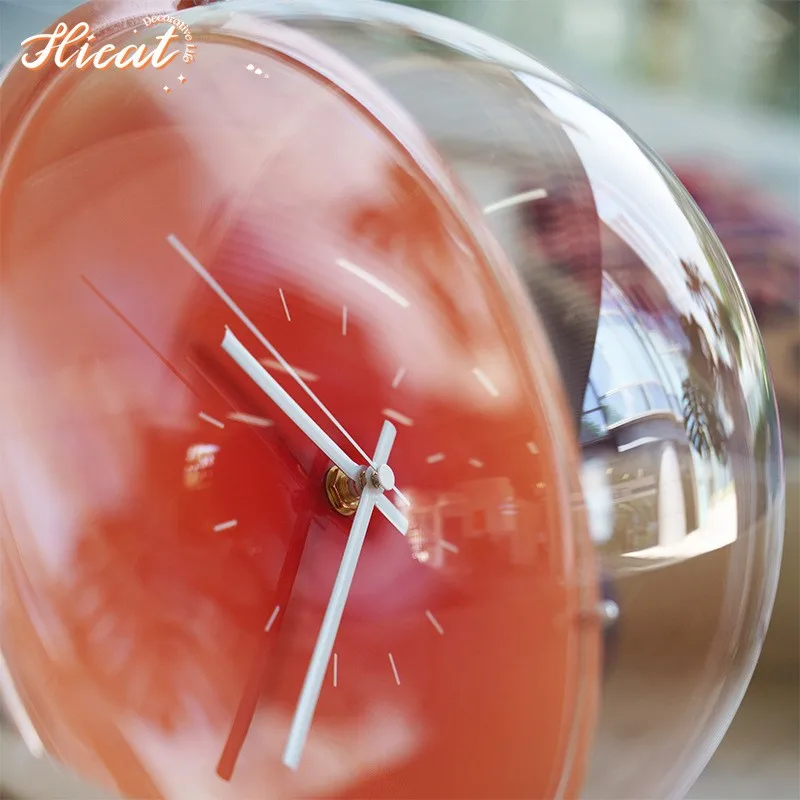 Creative Sunset Clock Bubble Home Creative Internet Celebrity Art Orange Sunset Clock Simple Fashion Decoration