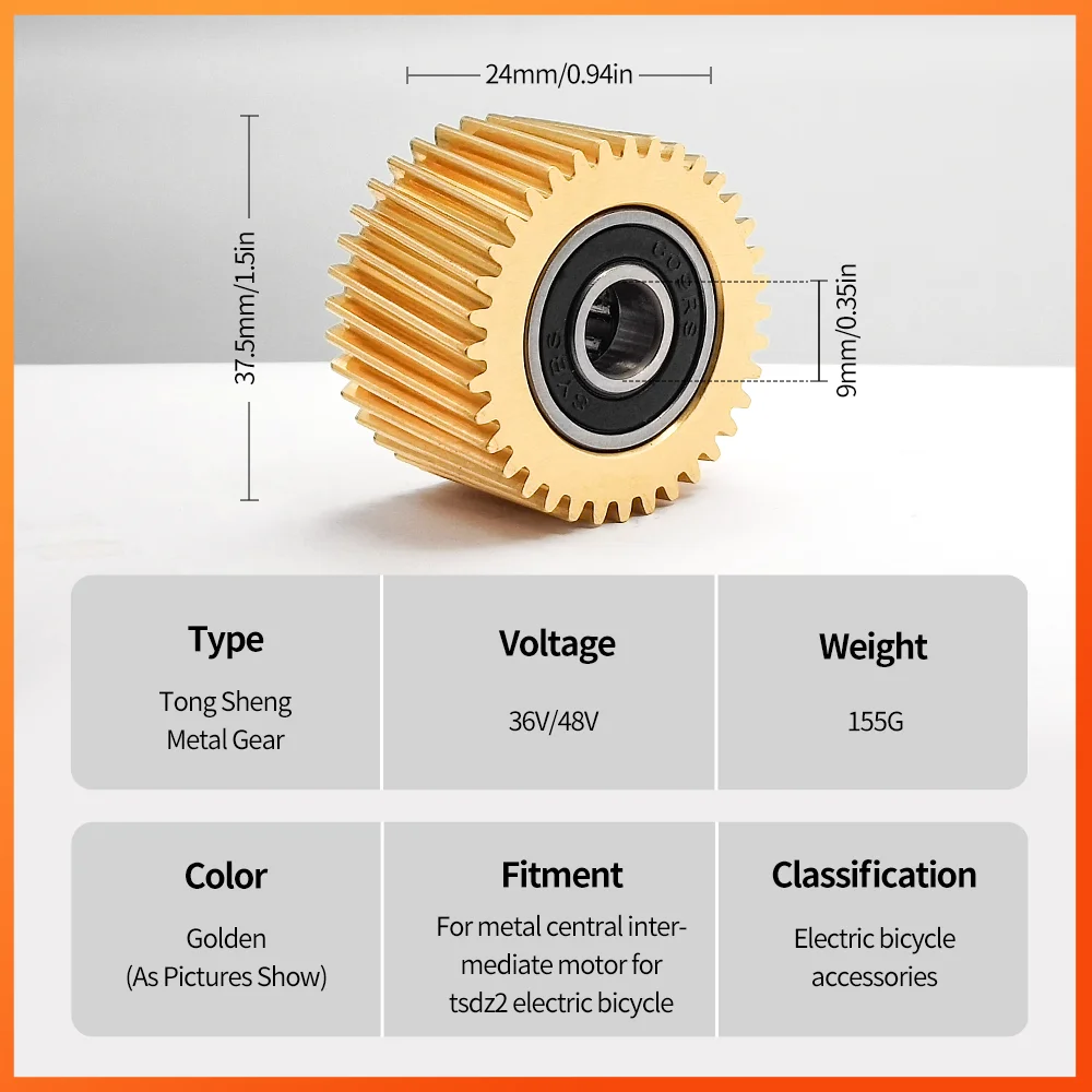TSDZ2/TSDZ2B 미드 드라이브 모터 업그레이드 부품 교체용 금속 나일론 기어, Tongsheng Ebike