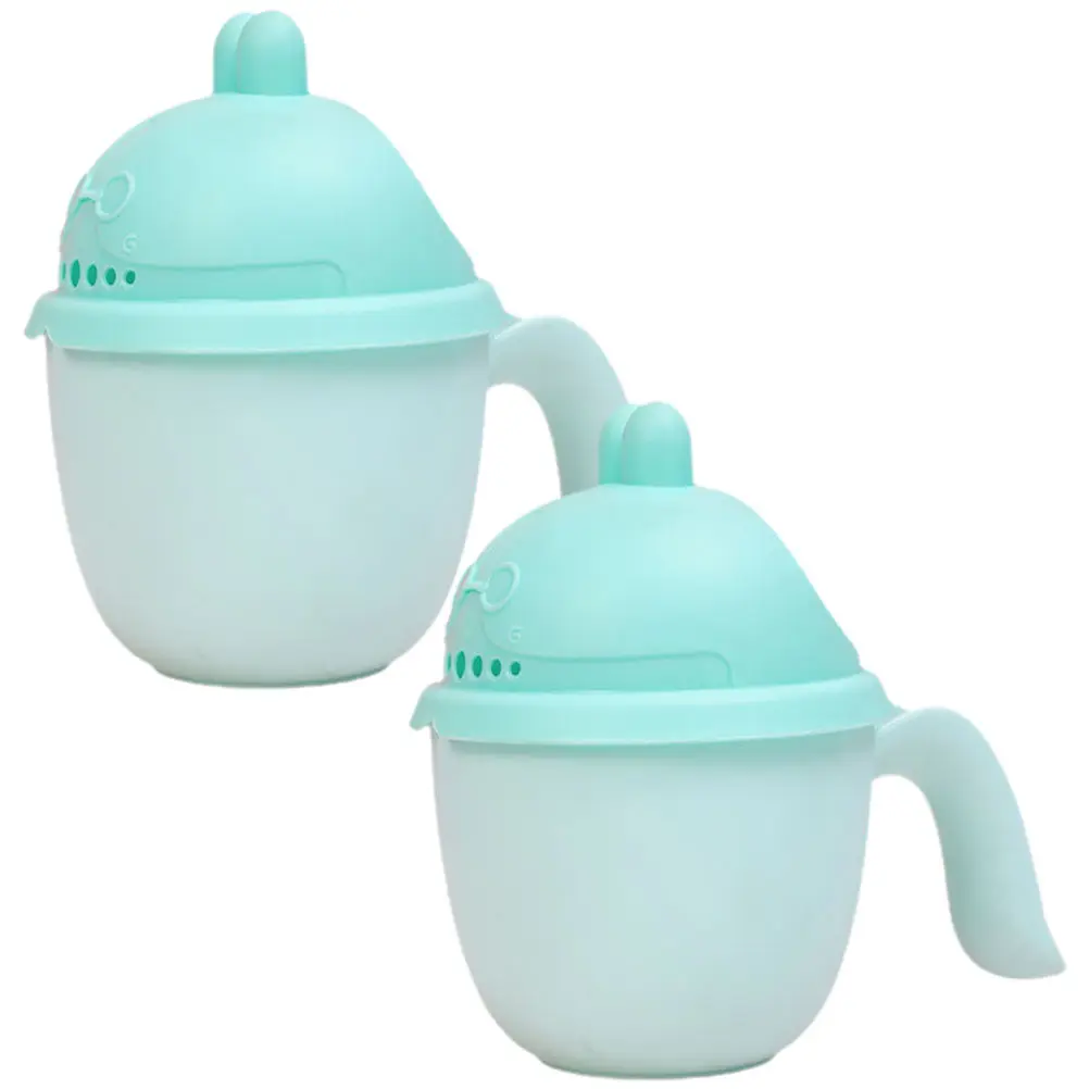 2Pcs Baby Shower Water Ladle Rinse Bath Cups ABS Ergonomic Shampoo Rinse Cup H Fine Water Output Safe Cartoon Design
