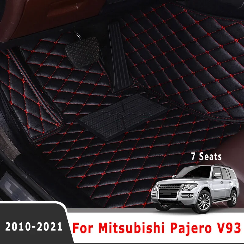 LHD Car Floor Mat For Mitsubishi Pajero V93 (7 Seats)2010 2011 2012 2013 2014 2015 2016 2017 2018 2019 2020 2021 2022 2023 2024